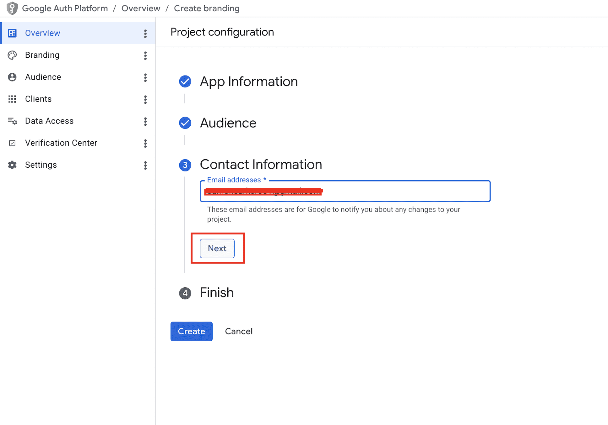 Contact Information — email address